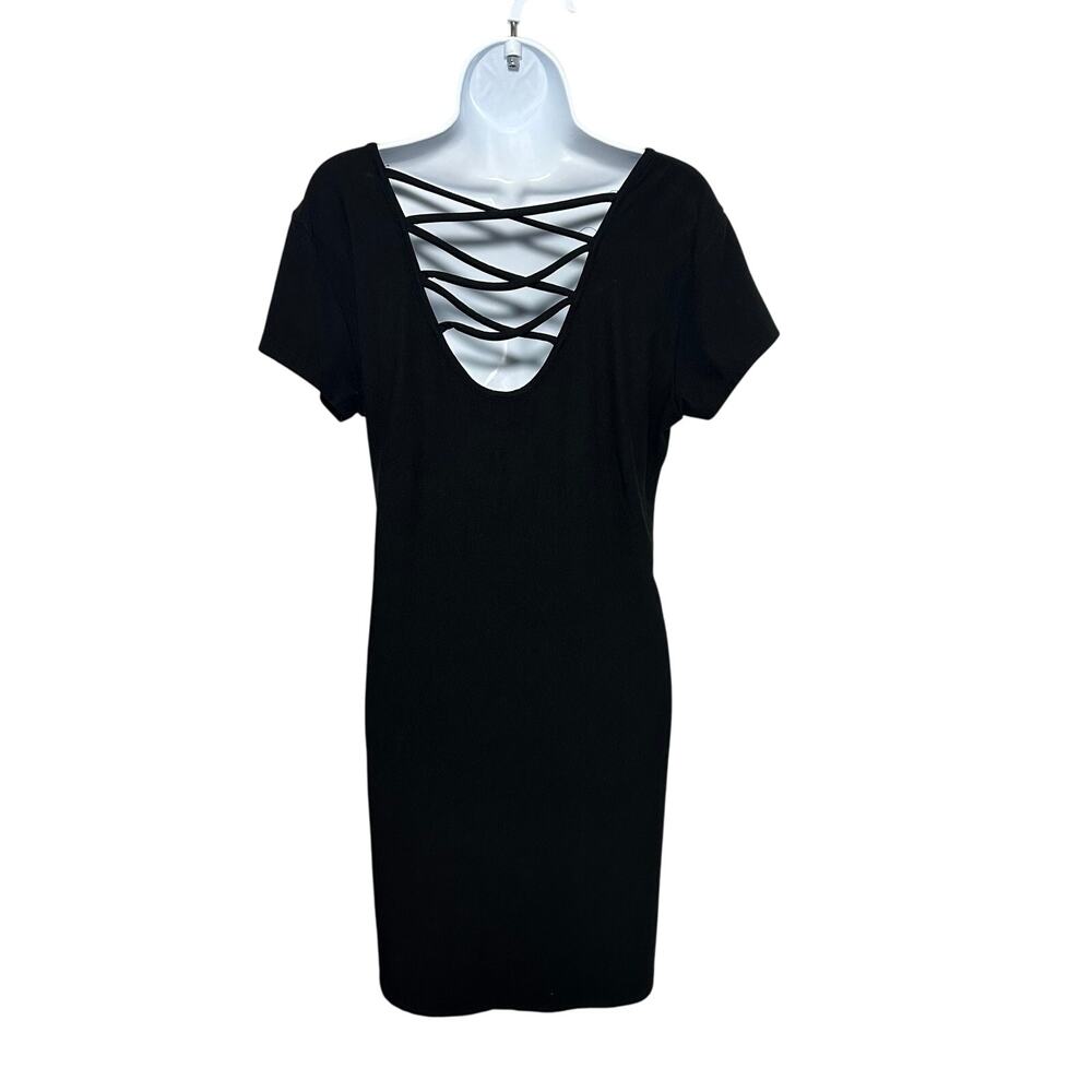 Black Dress w/ Strappy Back - Picture 3 of 5